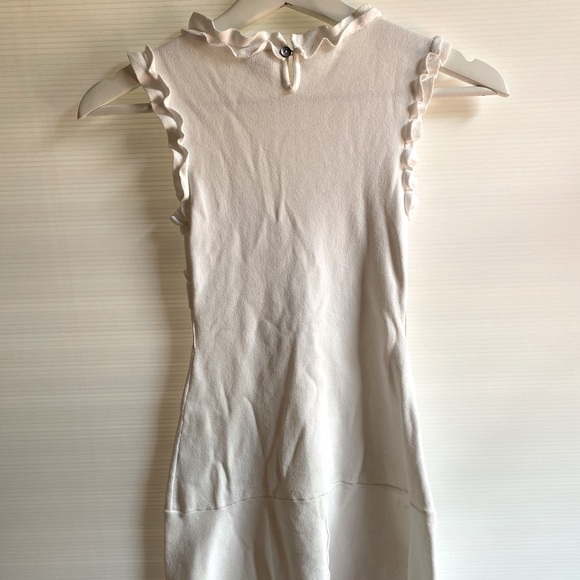 Witchery GIRL Kids White Stretch Ruffle Detail Sleeveless Party Dress Size 7 - Picture 10 of 14